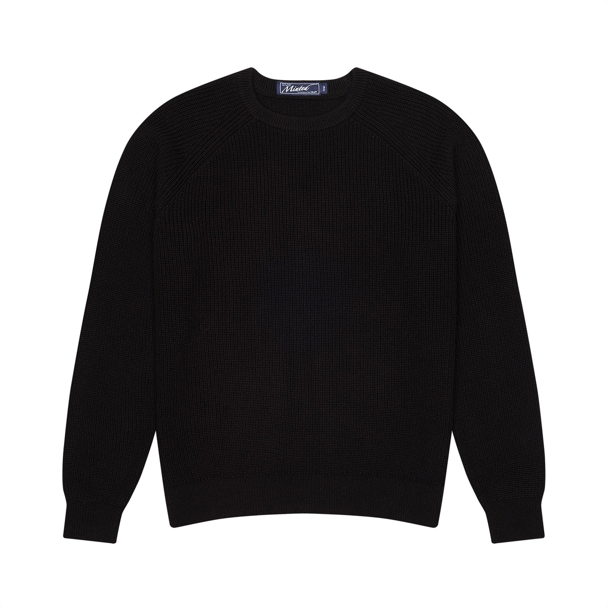 Knit Cotton Sweater — Black