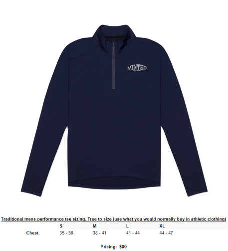 Performance 1/4 Zip Pullover - Minted New York