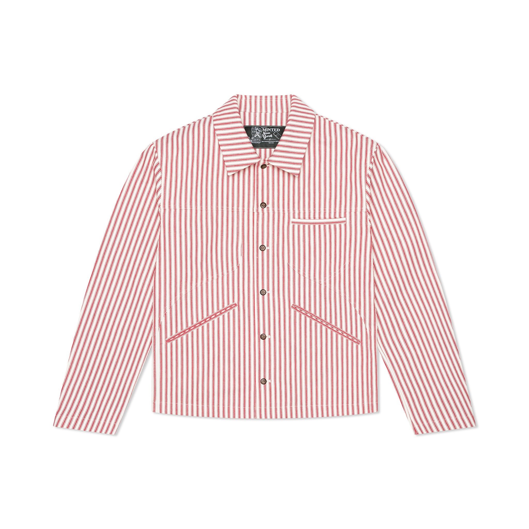 Red Striped Shacket - Minted New York