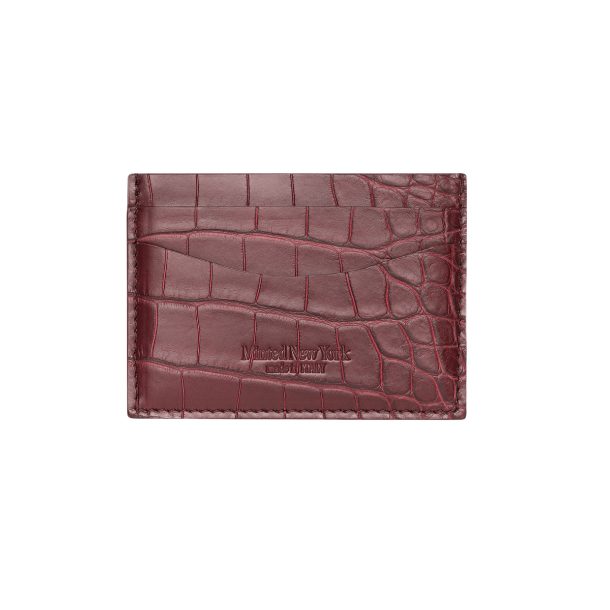 Alligator Cardholder — Maroon