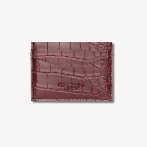 Alligator Cardholder - Maroon