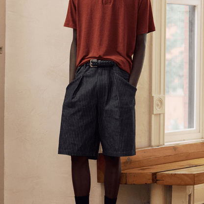 Blueprint Pleated Denim Short - Minted New York