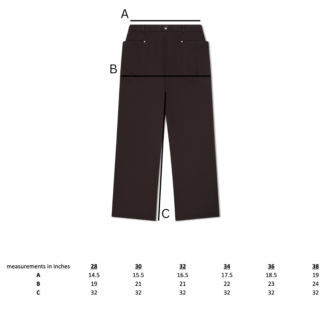 Dark Brown Big Pocket Pant - Minted New York