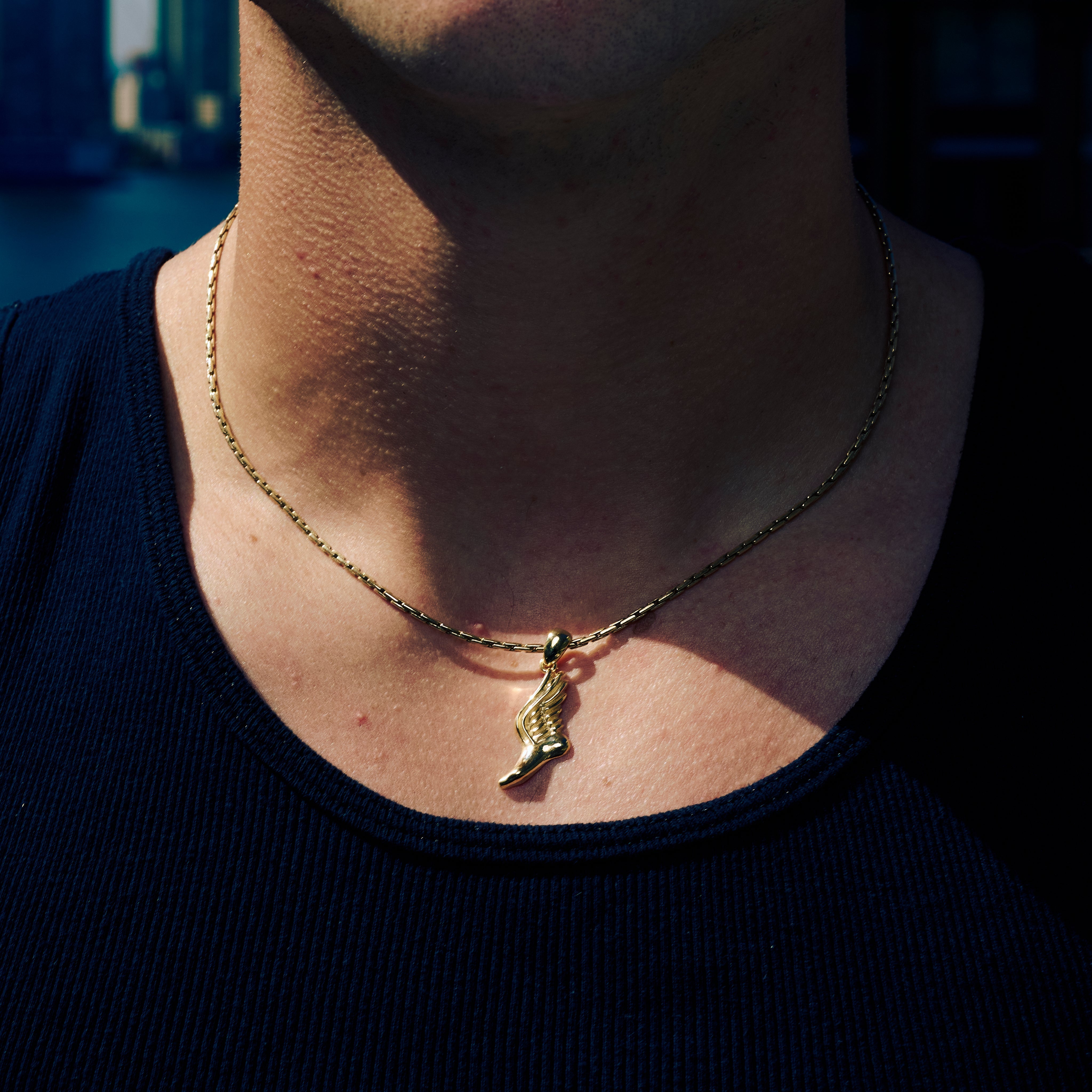 Gold Winged Foot Pendant - Minted New York