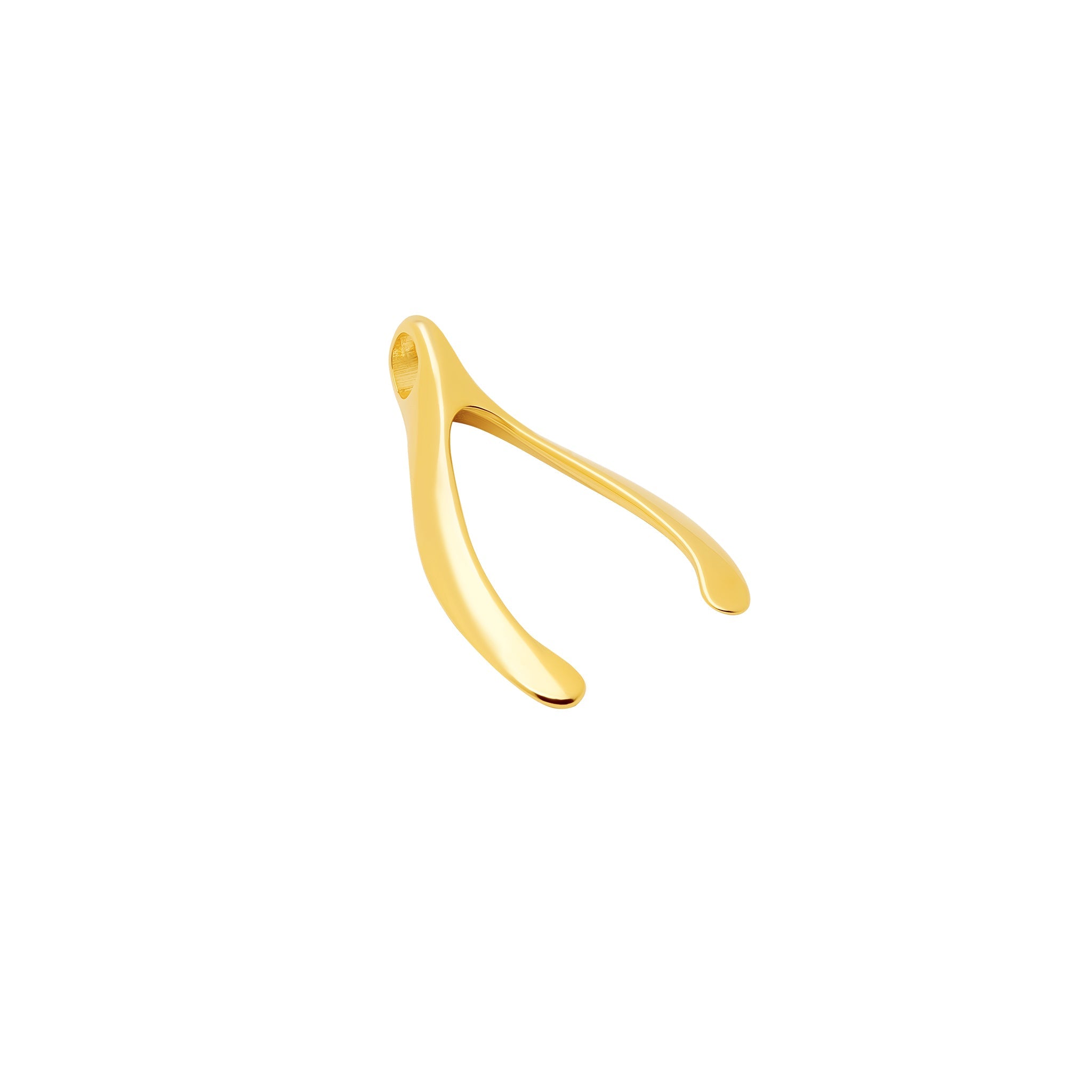 Gold Wishbone Pendant - Minted New York