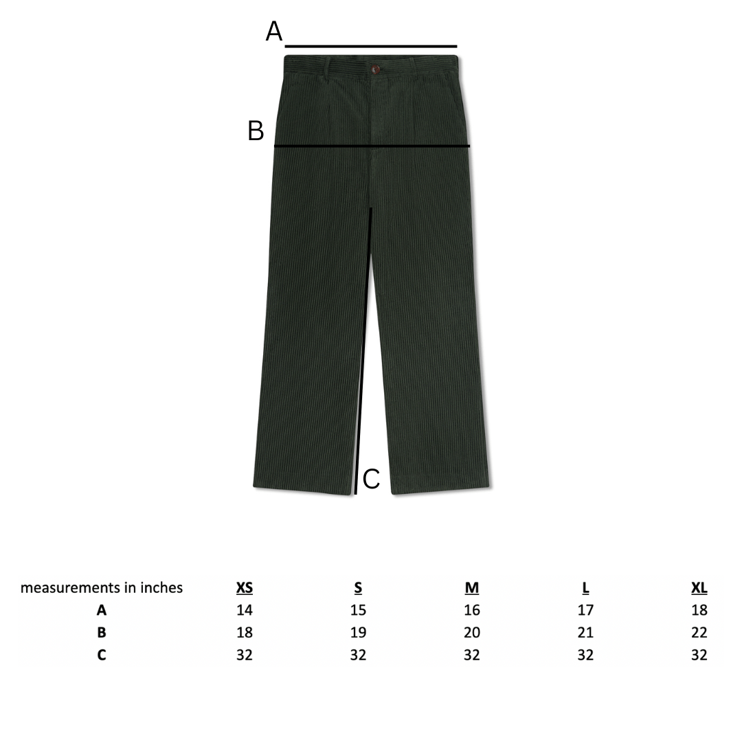 Green Corduroy Pants - Minted New York