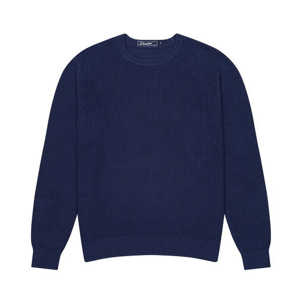 Knit Cotton Sweater - French Blue / X-Small