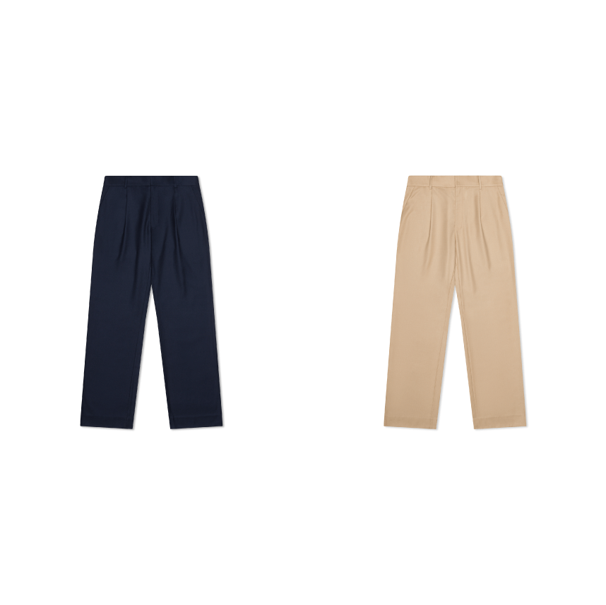 Lightweight Pleated Trousers - Minted New York