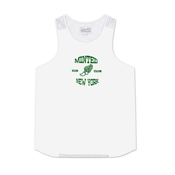 Performance Tank Top - White/Green / X-Small