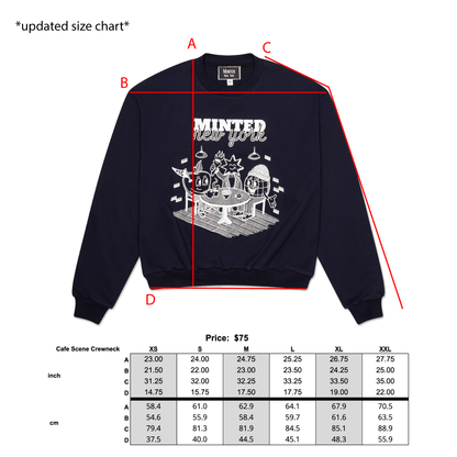 Cafe Crewneck - Minted New York