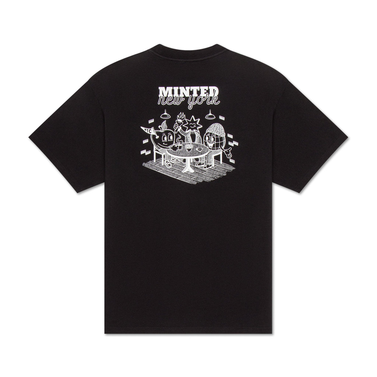 Cafe Scene Tee — Black