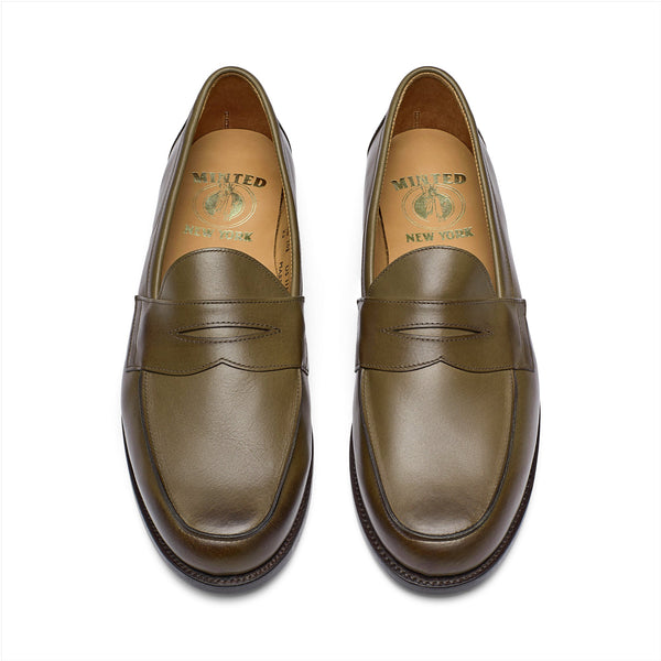 Penny Loafer - Olive / 4