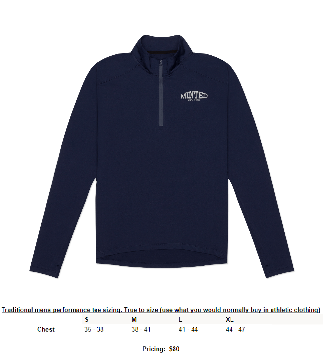 Performance 1/4 Zip Pullover - Minted New York