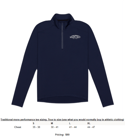 Performance 1/4 Zip Pullover - Minted New York
