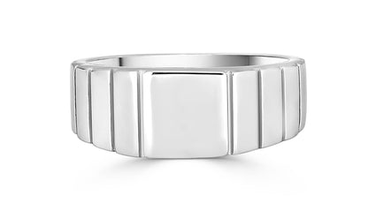 Rectangular Notched Ring - Minted New York