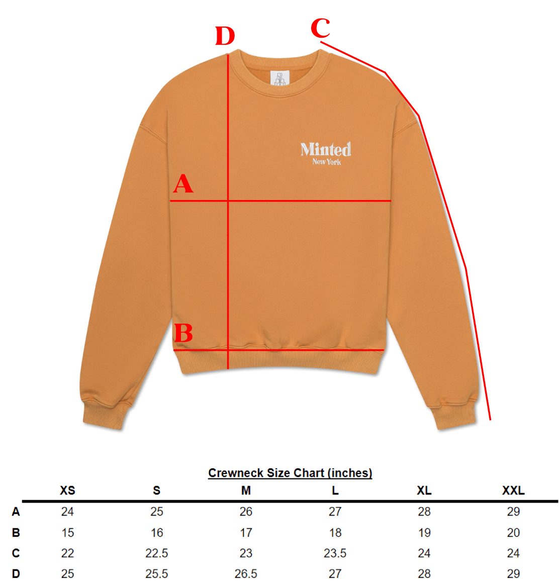 Washed Embroidered Crewneck - Minted New York