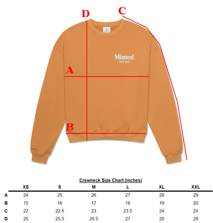 Washed Embroidered Crewneck - Minted New York